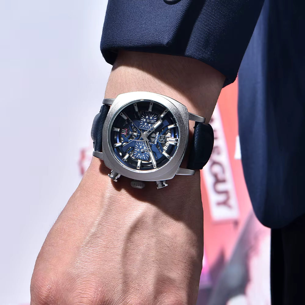 Benyar 2025 Men’s Chronograph Watch – 43mm Luminous Dial, Quartz Movement, 50M Waterproof