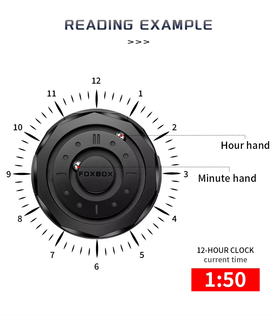 FOXBOX Men’s Quartz Watch – Creative Scrolling Pointer, Magnetic Display, Waterproof Outdoor Sports Wristwatch