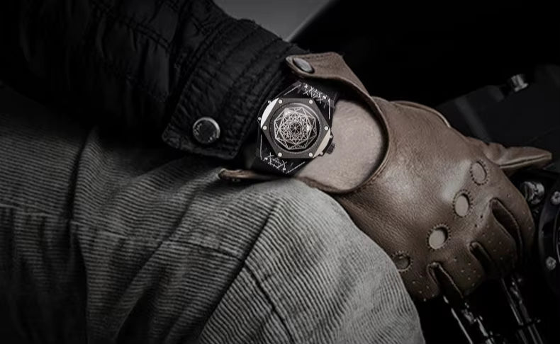 Men’s Rotating Star Design Watch – Rose Gold Quartz with Genuine Leather Strap, 3Bar Waterproof Business Casual Timepiece